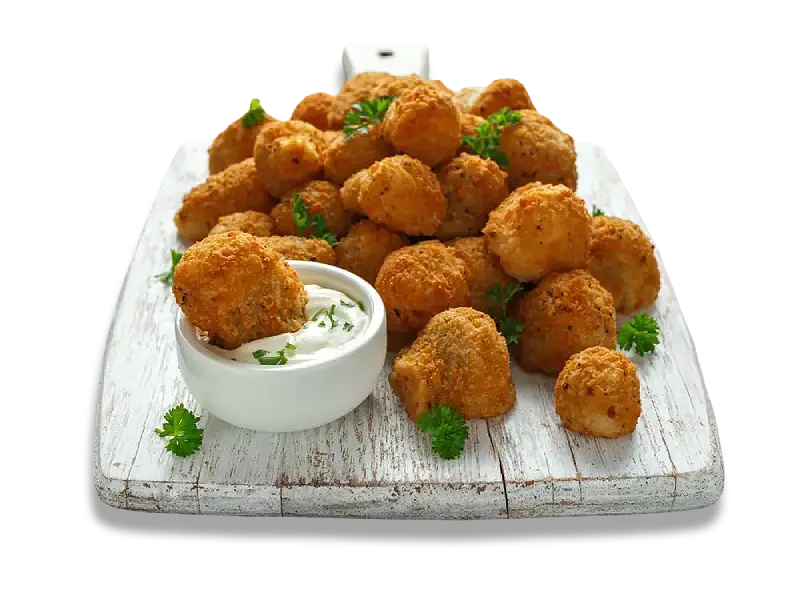 mushrooms battered