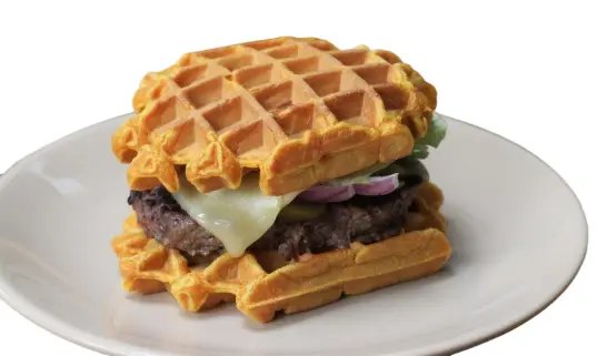 burger-on-waffle