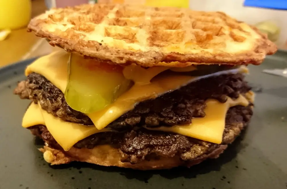 smash waffle burger