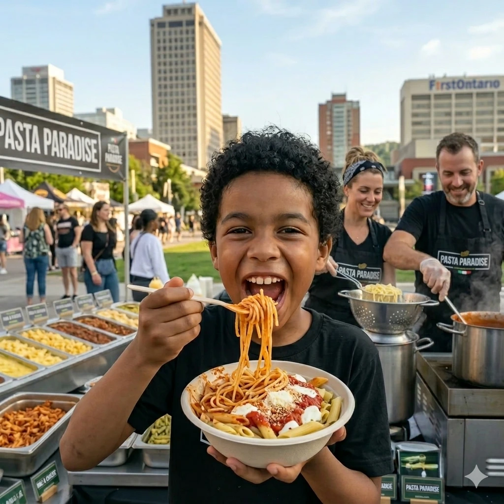 Pasta catering kids event